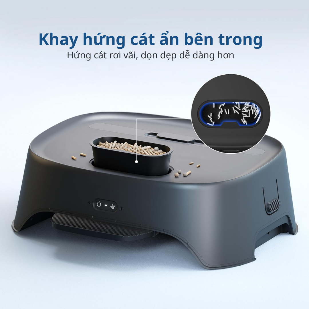 Bậc thang hứng cát Neakasa có tính năng lọc không khí, lọc lông và bụi từ thú cưng - Image 2