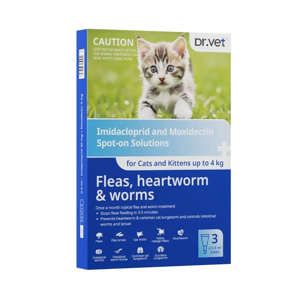 Thuốc nhỏ gáy trị ve rận và giun cho mèo Dr.Vet