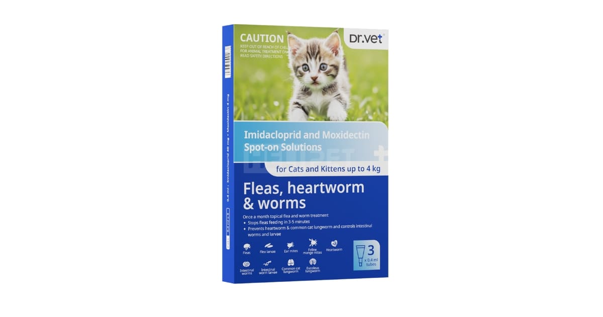 Thuốc nhỏ gáy trị ve rận và giun cho mèo Dr.Vet