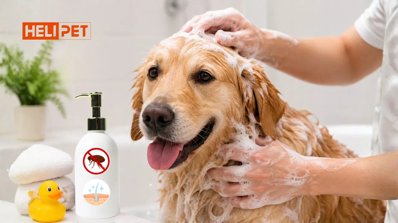 sữa tắm trị ve chuyên dụng với hợp chất chuyên dùng để trị bọ chét
