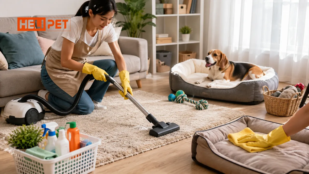Dọn dẹp nhà cửa với tần suất thường xuyên để hạn chế tái nhiễm bọ chét