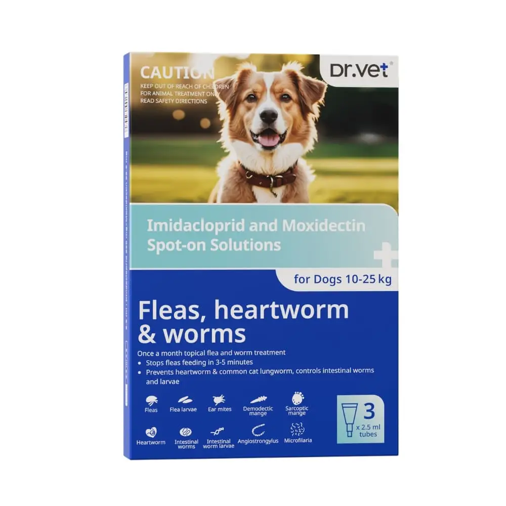 Thuốc nhỏ gáy trị ve rận và giun Dr.Vet dành cho chó