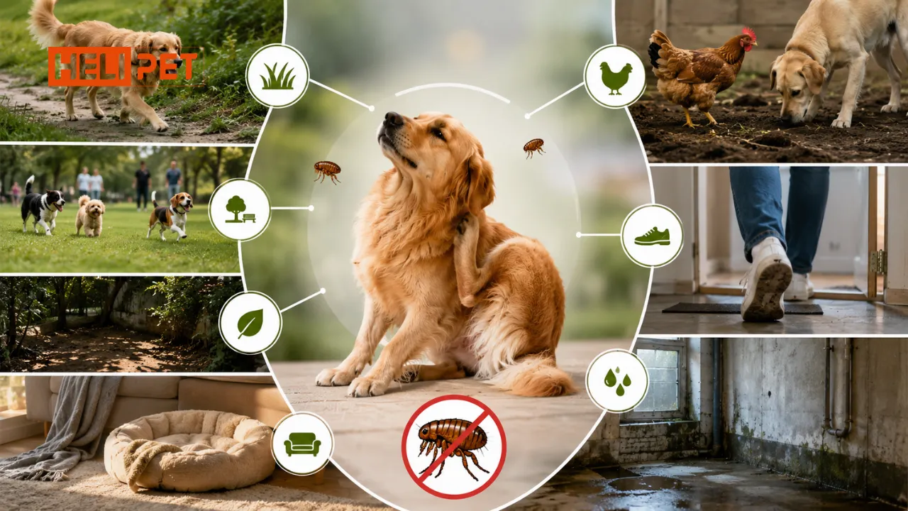 môi trường sống ảnh hưởng tới nguy cơ chó có bọ chét hay không