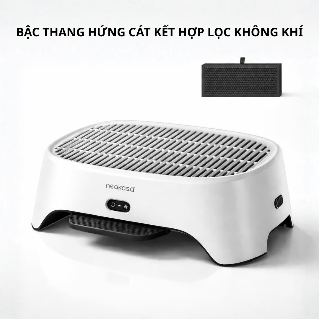 Bậc thang hứng cát Neakasa có tính năng lọc không khí, lọc lông và bụi từ thú cưng - Image 3