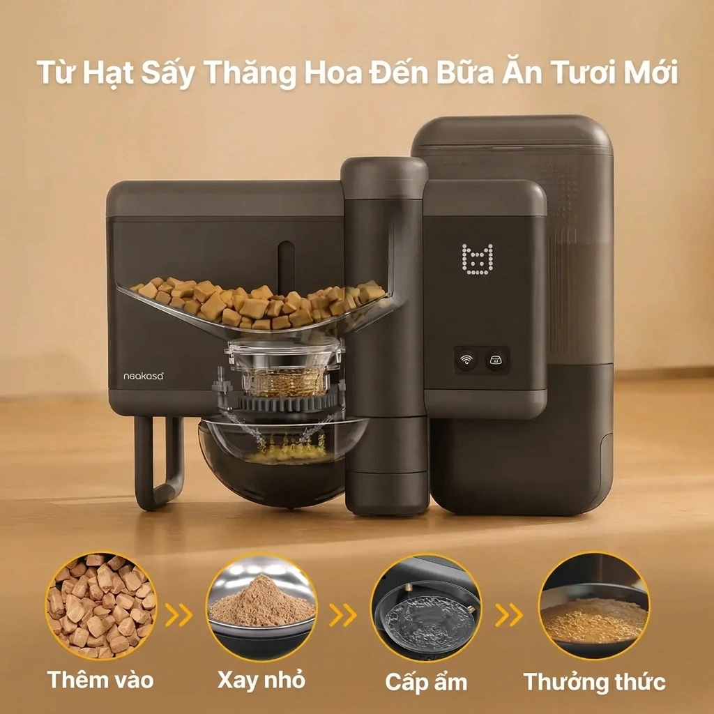 Máy cho mèo ăn thông minh Neakasa Riko thumbnail 12