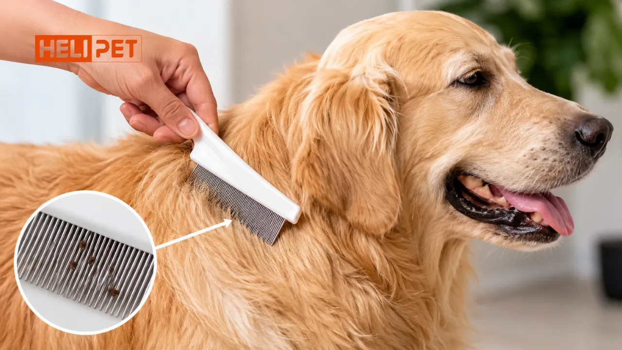dùng lược chải chọ chét để loại bỏ nhanh các ổ bọ chét trên chó